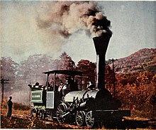 Replica of the Lafayette, which portrayed the Yonah, during filming of The Great Locomotive Chase