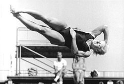 Brita Baldus under östtyska mästerskapen 1988.