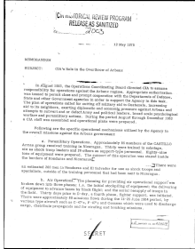 Photograph of redacted CIA document from 1975
