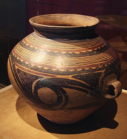 Painted jar of the Majiayao culture, Late Neolithic period (3300–2200 BC)