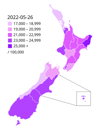 <span class="mw-page-title-main">COVID-19 pandemic in New Zealand</span> Ongoing COVID-19 viral pandemic in New Zealand