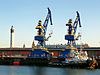 Cranes in the ferry terminal, Calais