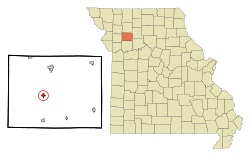 Caldwell County Missouri Incorporated and Unincorporated areas Kingston Highlighted.svg