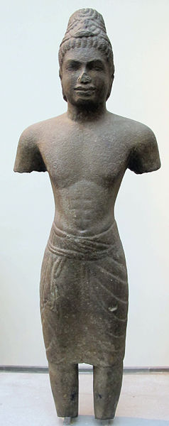 File:Cambogia, bodhisattva lokesvara, prov. sconosciuta, stile prei kmeng, 650-700 ca..JPG