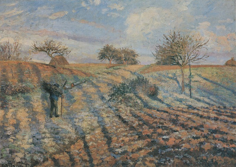 File:Camille Pissarro - Gelée blanche, ancienne route d´Ennery, Pontoise - 1873.jpg