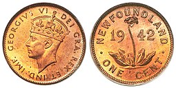 Canada Newfoundland George VI 1 Cent 1942.jpg