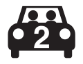 Car sign with two persons.svg