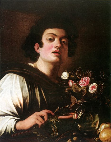 File:Caravaggio - Ragazzo rose, Lugano.jpg