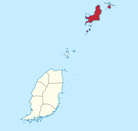 Localisation de Carriacou et Petite Martinique