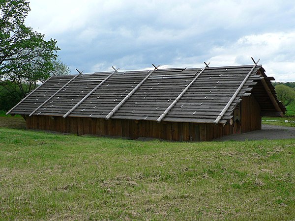 Cathlapotle Plankhouse, a full-scale replica of a Chinook-style cedar plankhouse erected in 2005 at the Ridgefield National Wildlife Refuge, which was