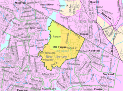 Карта Бюро переписи населения Олд Таппан, Нью-Джерси