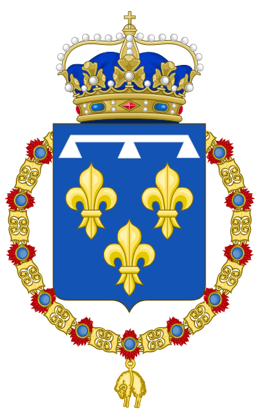 File:Coat of Arms of Ferdinand Philippe, Prince Royal of France (Order of the Golden Fleece).svg