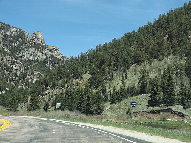 SH 96 in the mountains