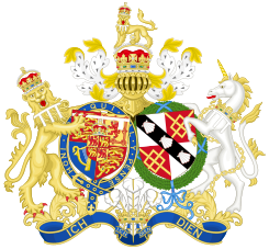 Stema combinată a lui Charles și Diana, prințul și prințesa de Wales.svg