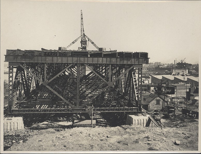 File:Construction of northern approach to the Sydney Harbour Bridge, 1927 (8282700757).jpg