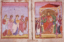 De bello iudaico, emperor with Italia, Germania, Galia, Sclavania.jpg