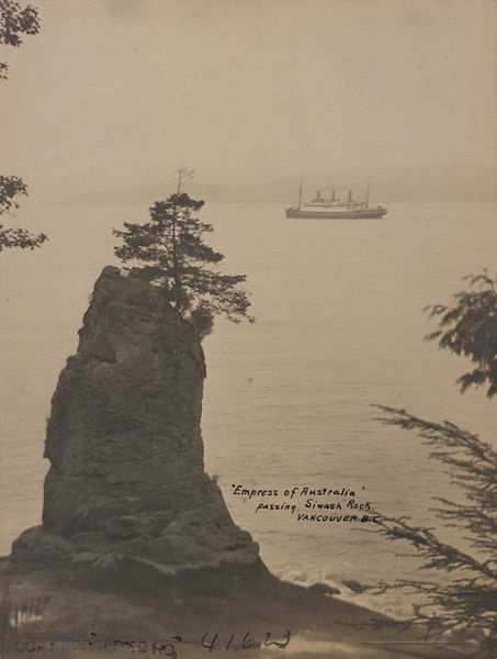 File:Empress of Australia passing Siwash Rock, Vancouver, British Columbia (HS85-10-41623).jpg