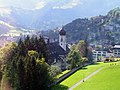 Kloster Engelberg. Vue depis la cabine du téléphérique du Ristis.