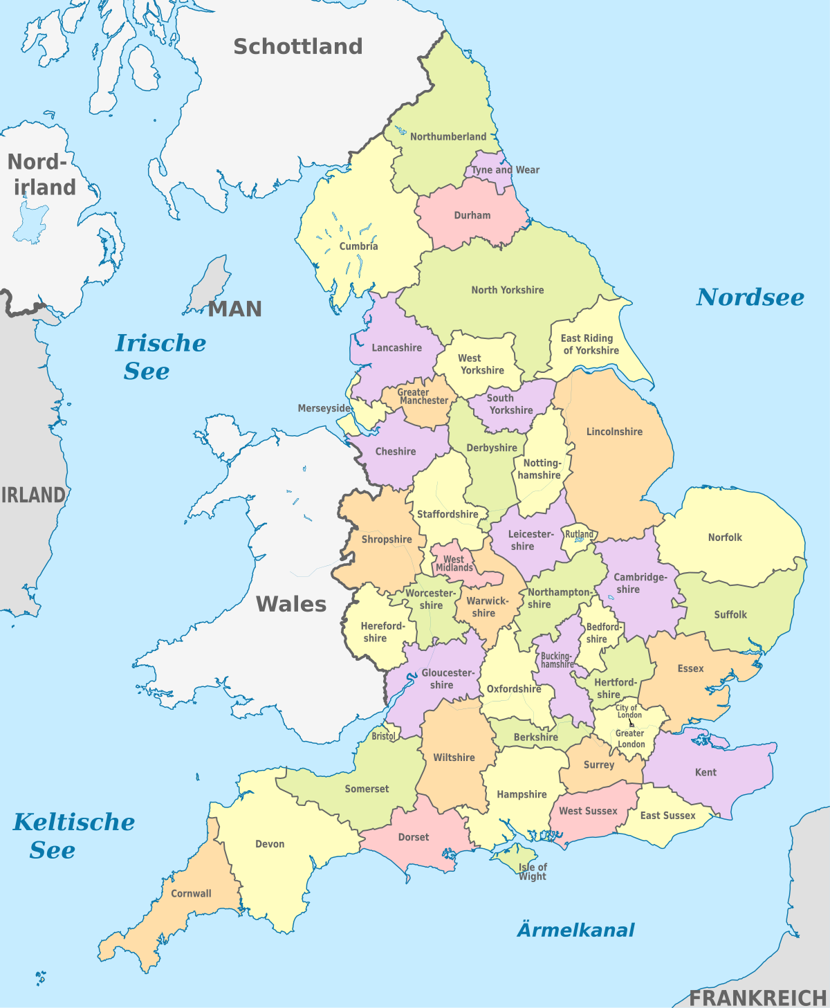 Map Of England Counties