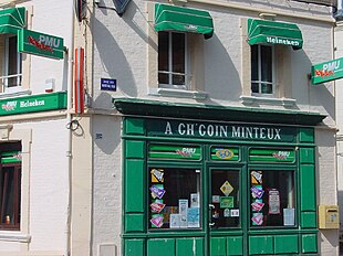 Insegna di un café in piccardo a Cayeux-sur-Mer