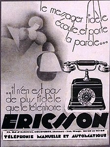 Publicité pour les téléphones Ericsson.