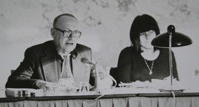 File:Ernst Jandl and Friederike Mayröcker, public reading, 1974-11, Vienna, Austria.jpg