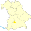 Location of the Fürstenfeldbruck district in Bavaria