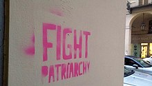 "FIGHT PATRIARCHY" - a graffito in Turin Fight Patriarchy graffiti in Turin.jpg