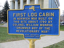 Colonel Monroe, "Drummer Boy of the Revolutionary War", lived in Norwich, NY