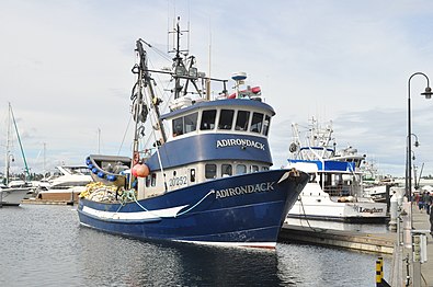 A reasonably large fishing boat.