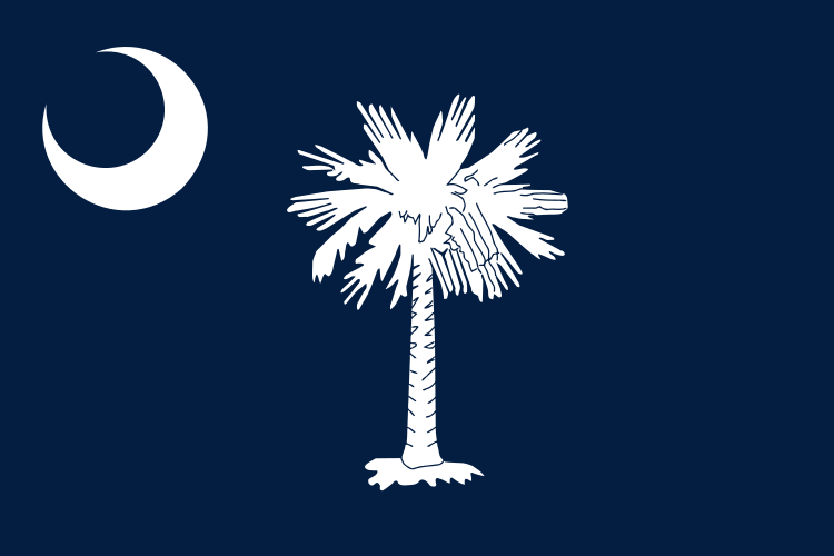 Image of the South Carolina state flag. 