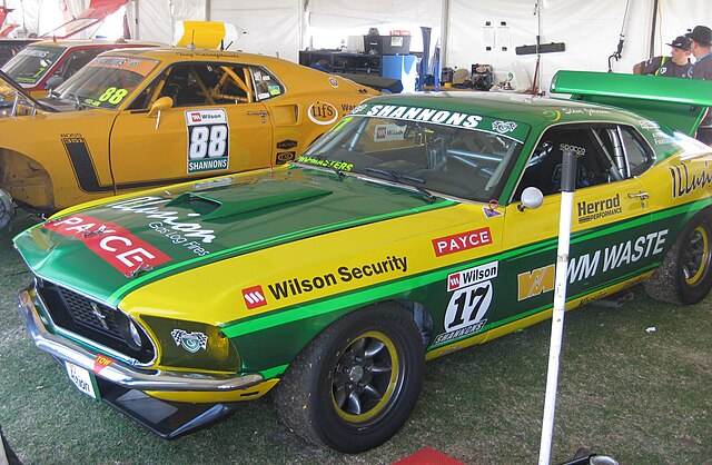 Johnson won the 2017 Touring Car Masters driving a Ford Mustang
