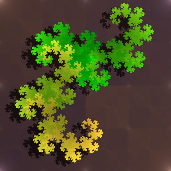 A dragon curve with a positive area