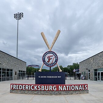 Fredericksburg Nationals stadium entrance