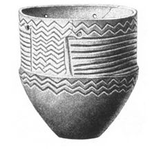 In the Early and Middle Neolithic, funnel beakers, such as that depicted here, were deposited in Scandinavian wetlands Funnelbeaker1.JPG