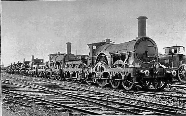 Iron Duke class engines waiting to be scrapped