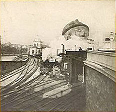 Le Globe depuis la gare du Champ de Mars (1900)