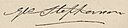George Stephenson – podpis