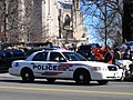 ワシントンD.C.首都警察のパトカー。同警察ではプッシュバンパーは使用していない。
