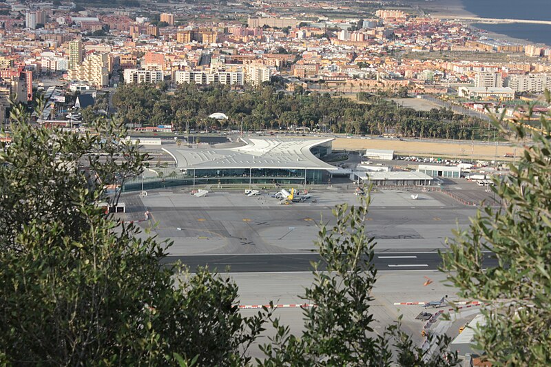 File:Gibraltar International Airport terminal building from the Rock.JPG