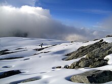 La Corona glacier, close to disappearing, has appeared recurrently in the works of Melfo. Glacial Pico Humboldt 4.JPG