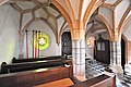 English: Gothic rib vault of the organ gallery Deutsch: Gotisches Kreuzrippengewölbe der Orgelempore