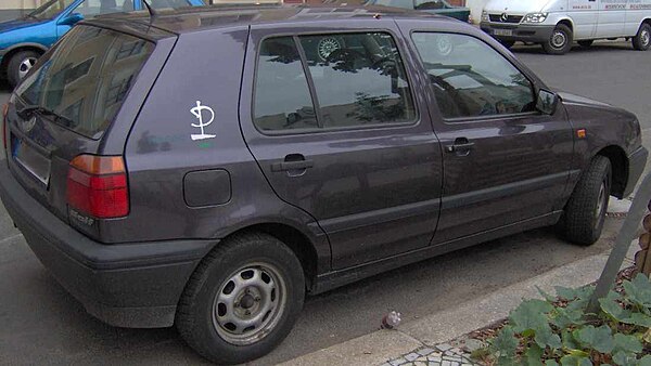 A Volkswagen Golf Pink Floyd Edition