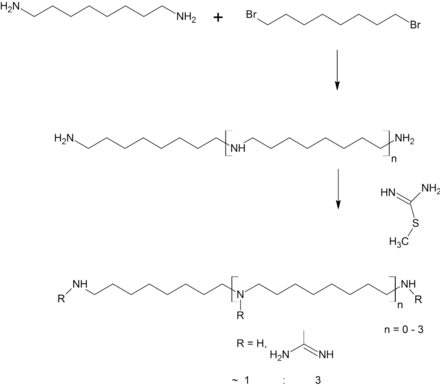 Synthesis of guazatin