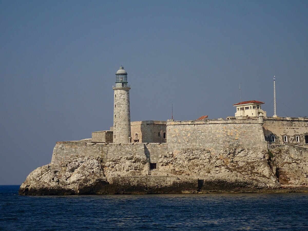 Panoramic view of the colonial fortresses of El Morro and La