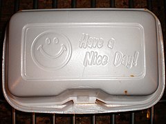 Thermocol take-away food container