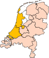 Les dues províncies d'Holanda Meridional i Holanda Septentrional, dins dels Països Baixos.