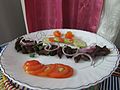 Homemade Beef Shashlik with tomato and lemon in white plate 02.jpg