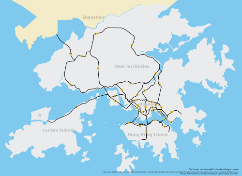 Map of Hong Kong strategic routes