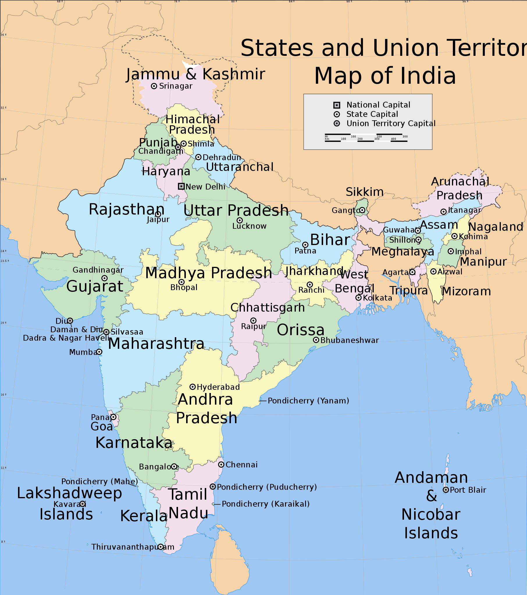 File India States And Union Territories Map Svg Wikimedia Commons